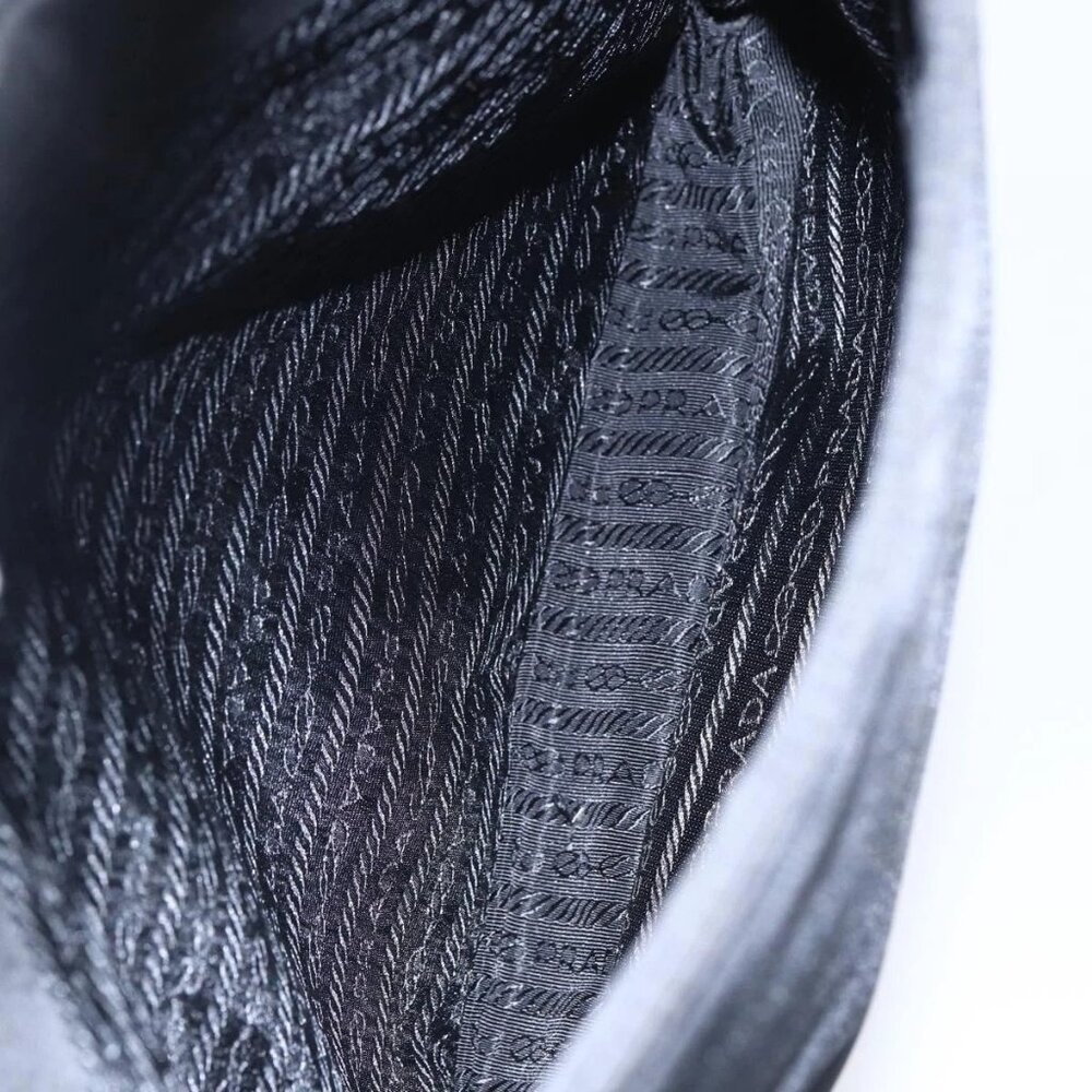 PRADA Shoulder Bag Nylon Plastic Black Silver Auth 152891 - Picture 15 of 16